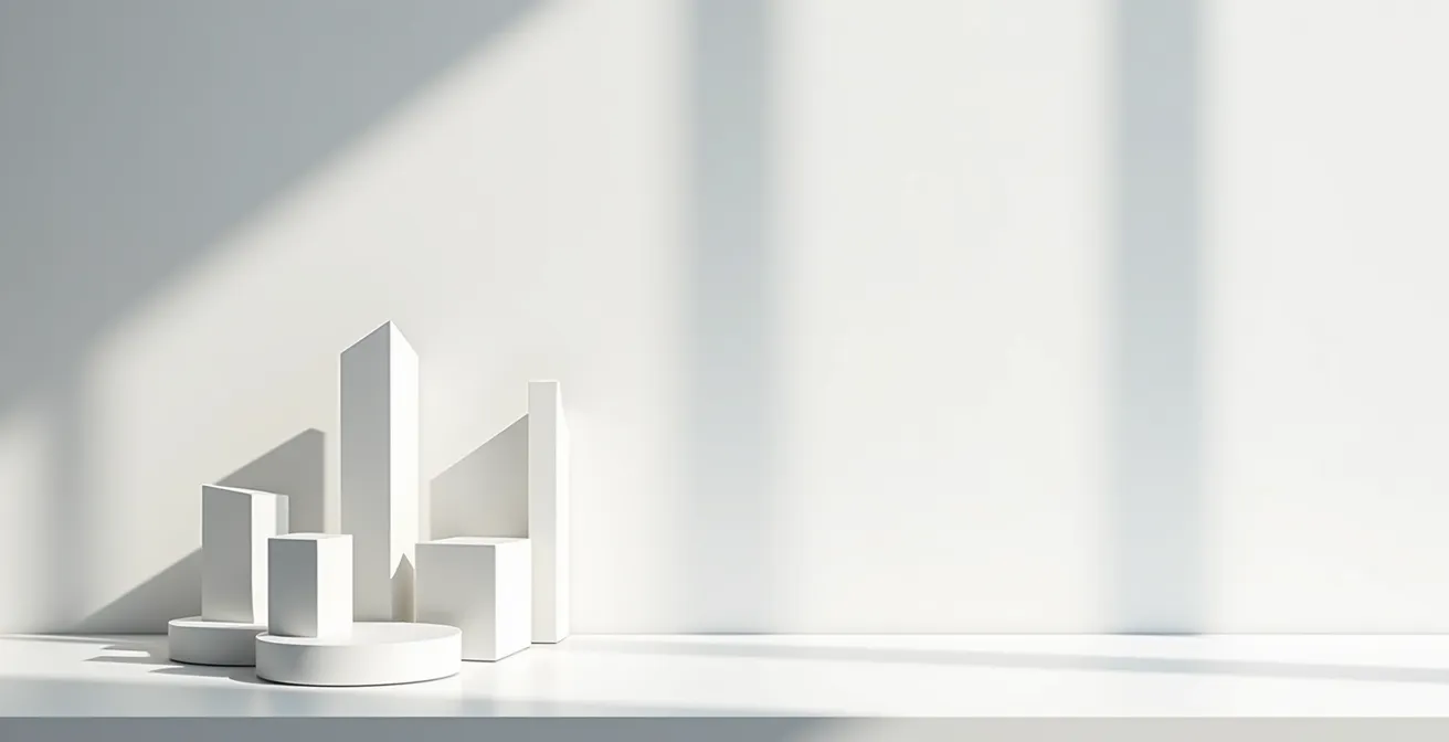 Environnement de bureau minimaliste avec graphiques énergétiques abstraits