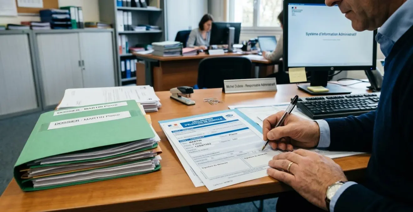Responsable administratif complétant le formulaire Cerfa 16196*02 pour une demande de remboursement CSPE avec dossier justificatif